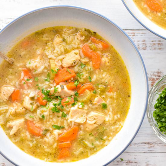 Instant Pot Chicken & Rice Soup - Recipe photo by goodnomshoney