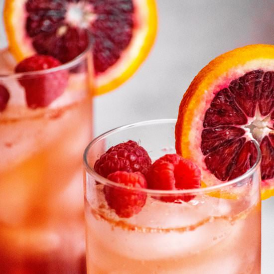 Valentine Raspberry Vodka Spritz - Recipe photo by JawnsICooked