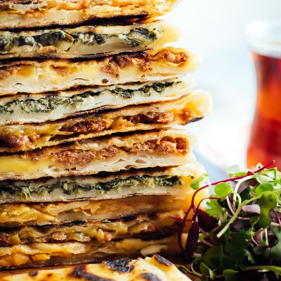 Authentic Turkish Gozleme - Recipe photo by Aegean Delight