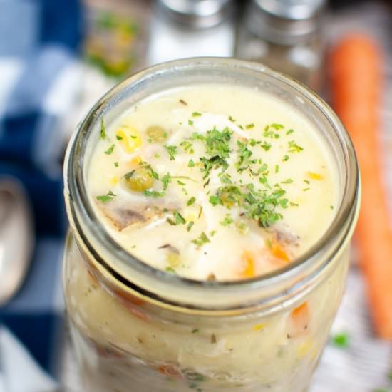 Instant Pot Chicken Pot Pie Soup - Recipe photo by MasonJarRecipe