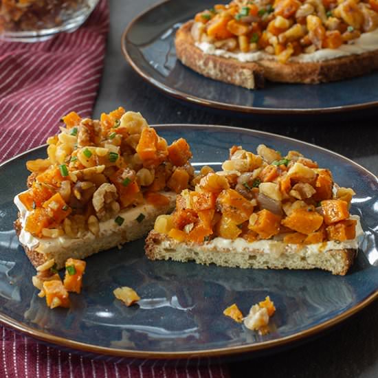 Open-Faced Butternut Squash Sandwich - Recipe photo by tenpoundcakecompany