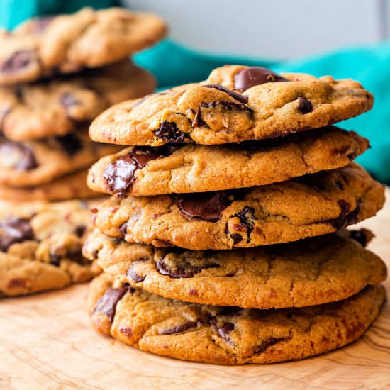 Brown Butter Chocolate Chip Cookies - Recipe photo by onlinepastrychef
