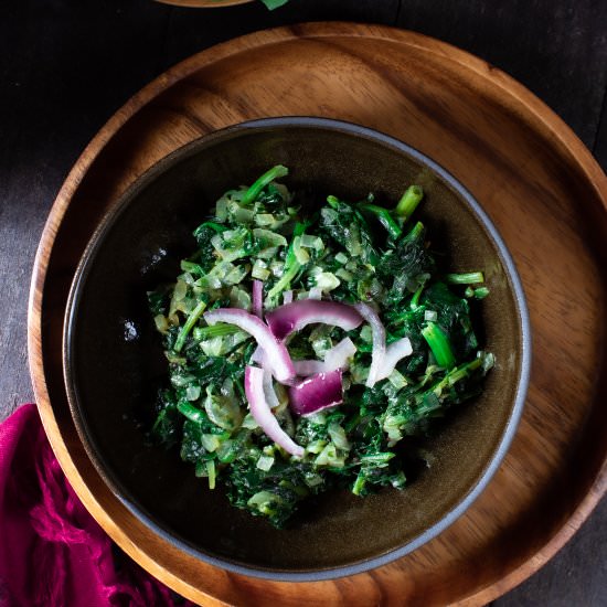 Spinach Bhaji - Recipe photo by Poet and Flower