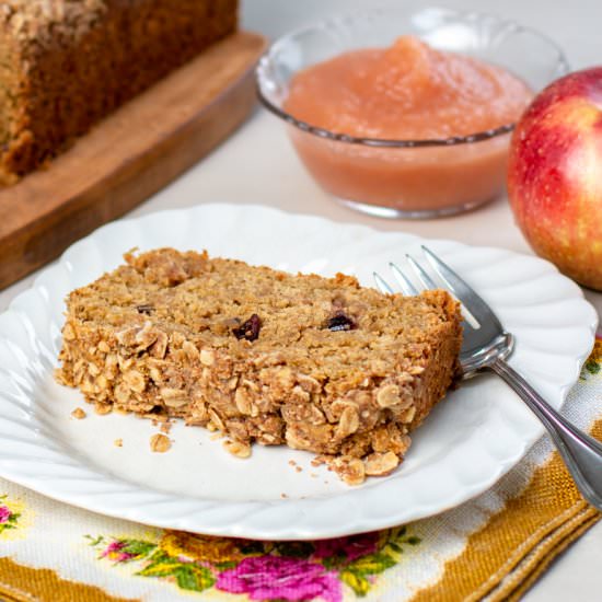 Applesauce Streusel Loaf Cake - Recipe photo by a zest for life