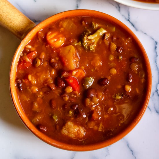 Sweet Potato Lentil Chili - Recipe photo by HealthyHelper