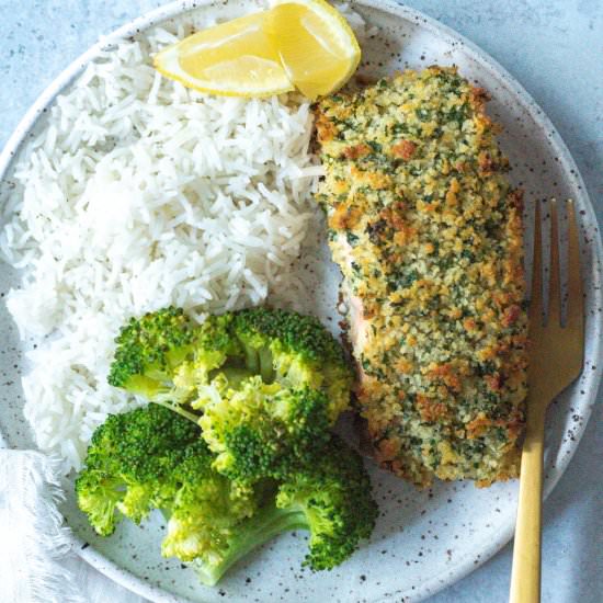 Baked Herb Crusted Salmon (For One) - Recipe photo by onegirl_onekitchen