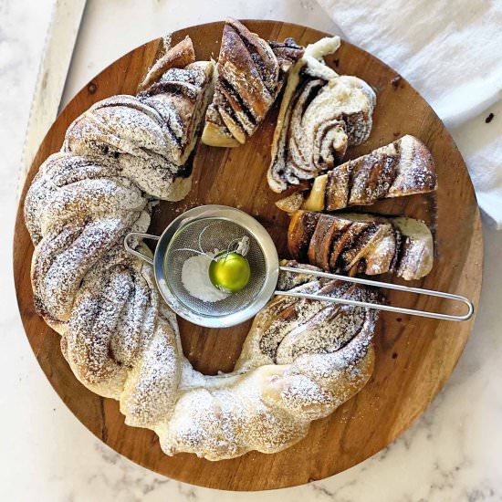 Braided Nutella Bread - Recipe photo by Sinful Kitchen