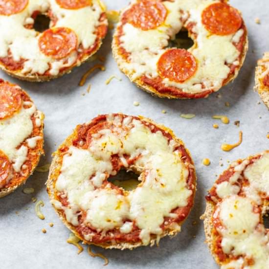 Pizza Bagels - Recipe photo by contentednesscooking