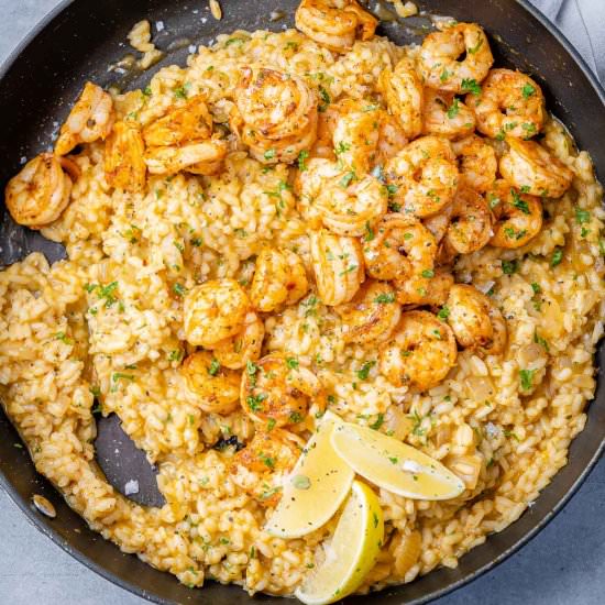 GARLIC SHRIMP RISOTTO RECIPE - Recipe photo by healthyfitnessmeals