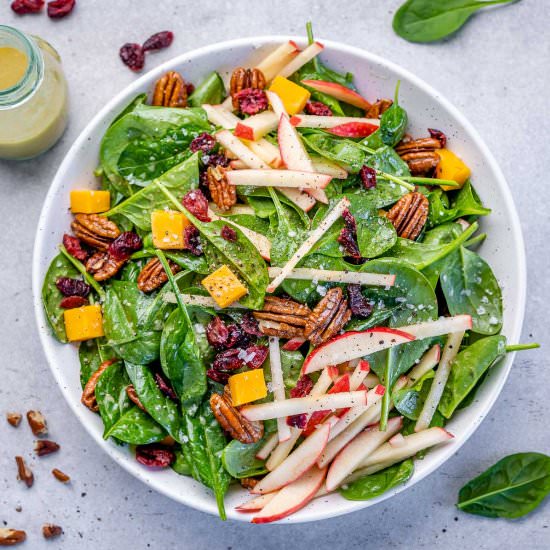 SPINACH APPLE PECAN SALAD - Recipe photo by healthyfitnessmeals