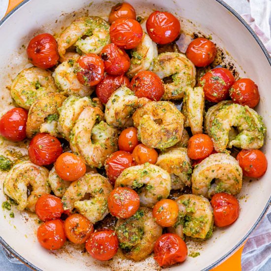 EASY PESTO SHRIMP RECIPE - Recipe photo by healthyfitnessmeals