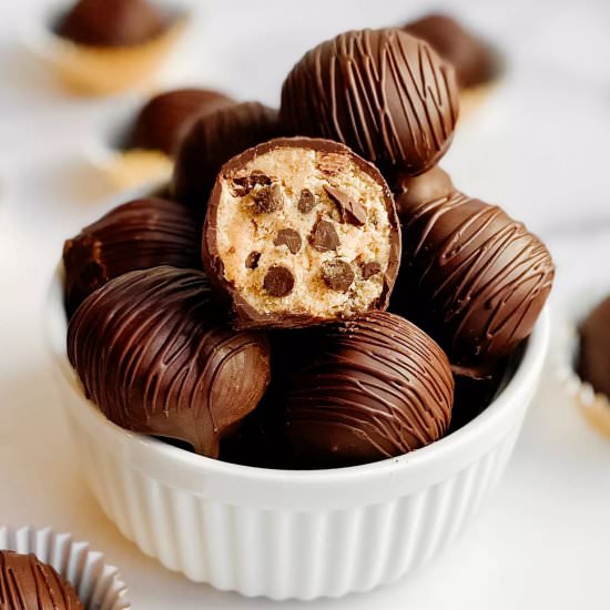 Gluten-Free Cookie Dough Truffles - Recipe photo by rebeccataig.com
