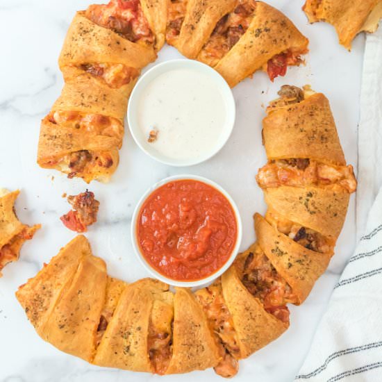 Pizza Crescent Wreath - Recipe photo by cookingwcarlee