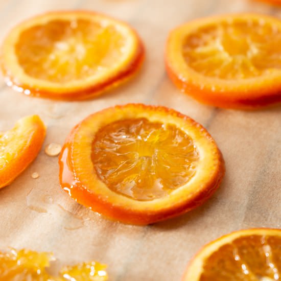 Candied Orange Slices - Recipe photo by TheHomeBakedVegan