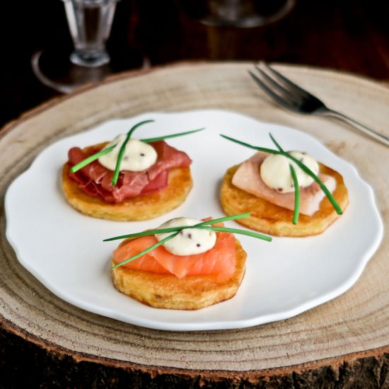 Potato bites with smoked fish - Recipe photo by Culinaire bagage