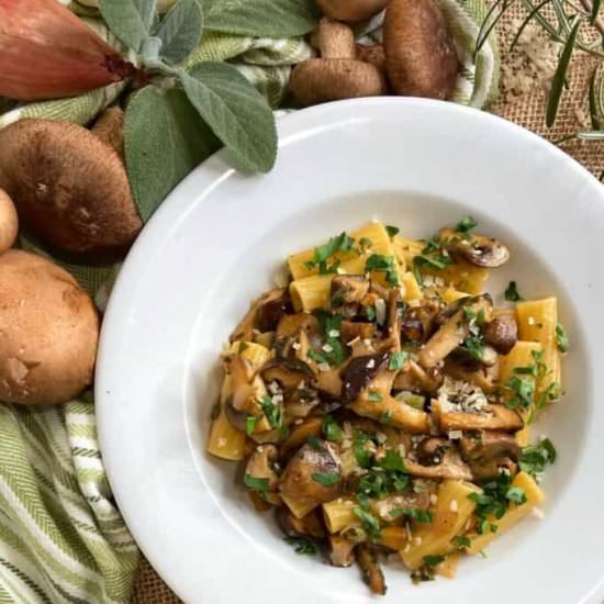 Creamy Mushroom Pasta - Recipe photo by Maplewoodroad.com