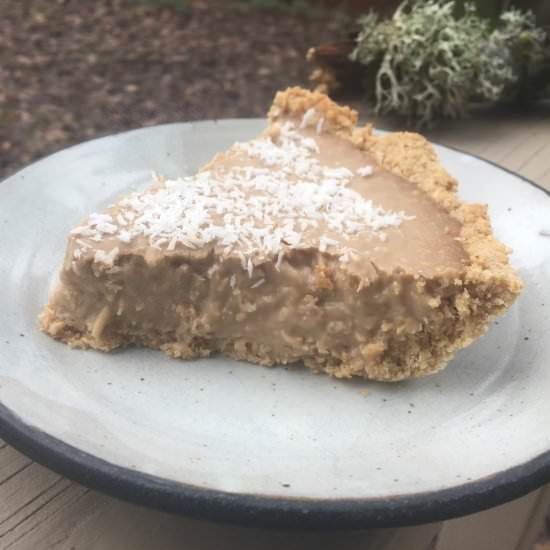 Vegan Coconut Custard Pie - Recipe photo by ChickpeasAndSpice