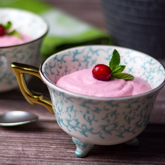 Refined Sugar-Free Cranberry Mousse - Recipe photo by somebodyfeedseb