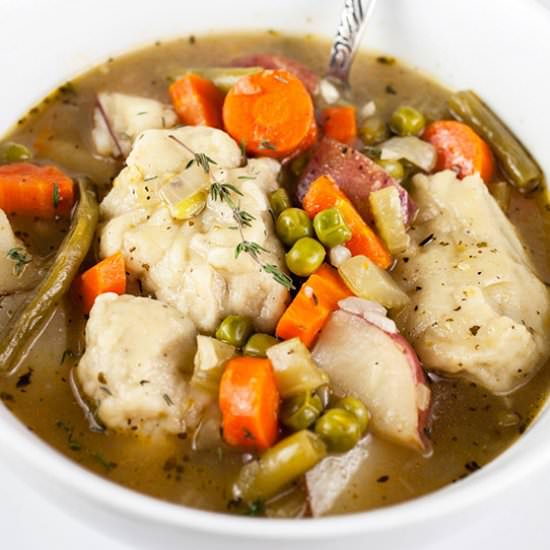 Vegetable Stew with Dumplings - Recipe photo by therusticfoodie