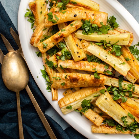 Roasted Parsnips with Gremolata - Recipe photo by from my bowl