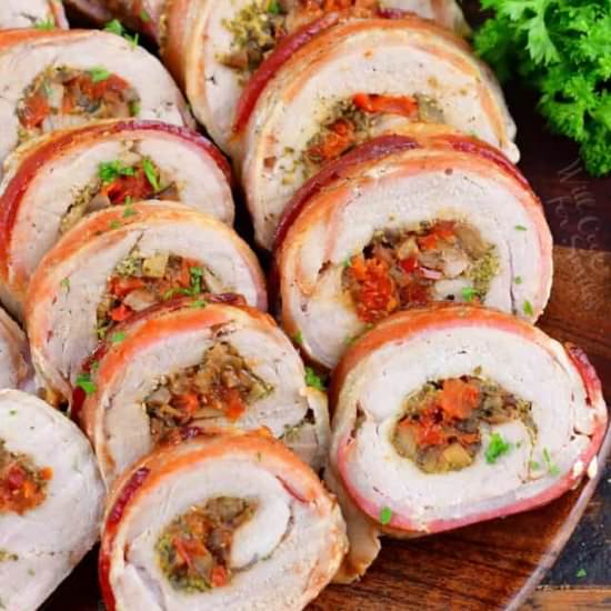Italian Stuffed Pork Tenderloin - Recipe photo by WillCookForSmiles