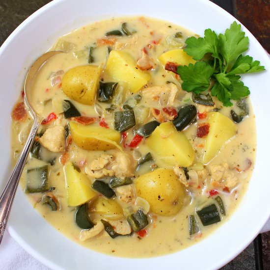 Chicken Poblano Chowder - Recipe photo by PalatablePastime