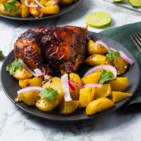 Indian Spiced Potatoes with Chicken - Recipe photo by cooking.with.carbs