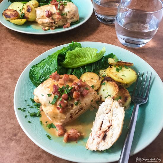 Feta stuffed chicken - Recipe photo by Recipe Crumbs