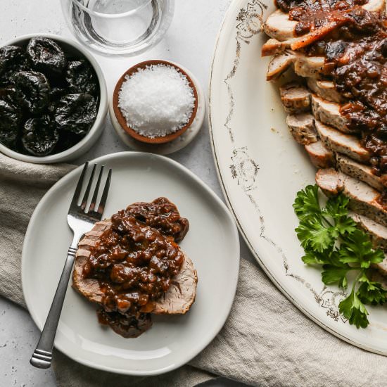 Pork Tenderloin with Prune Sauce - Recipe photo by smallfarmbiglife