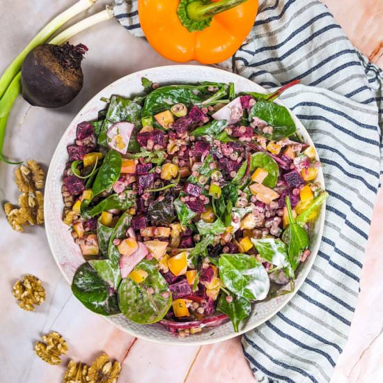 Pearl Couscous & Beets Salad - Recipe photo by mamazilla