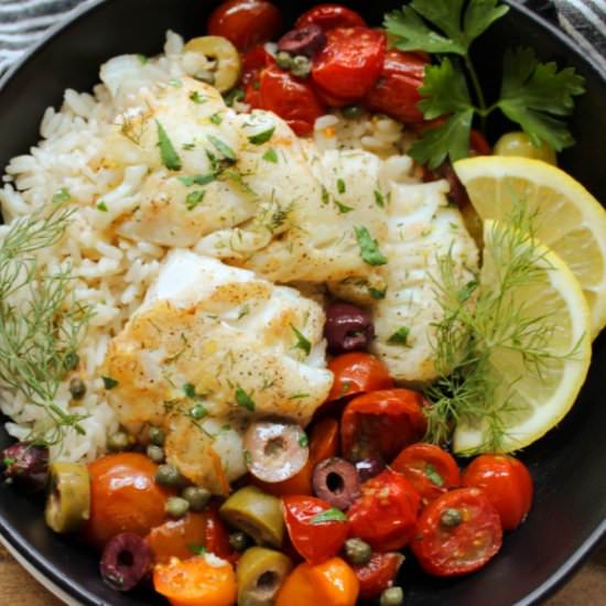 Mediterranean Baked Fish - Recipe photo by agoudalife