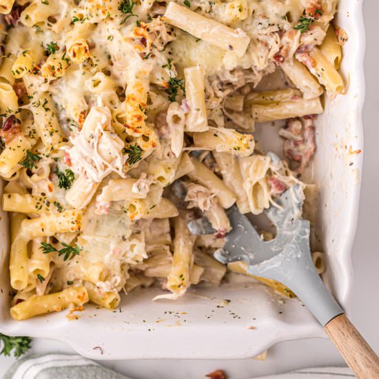 Chicken Bacon Alfredo Casserole - Recipe photo by CrayonsAndCravings