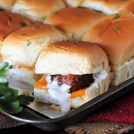 Honey BBQ Chicken Sliders - Recipe photo by thekitchenismyplayground