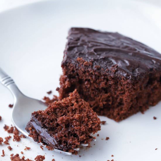 Chocolate Protein Cake - Recipe photo by Kelli @ Hungry Hobby