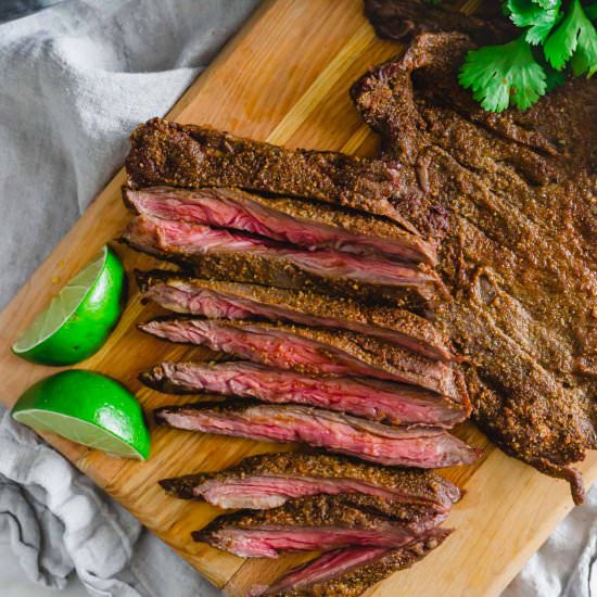 Air Fryer Skirt Steak - Recipe photo by Running to the Kitchen