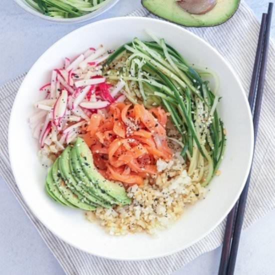 15-Minute Low Carb Sushi Bowl - Recipe photo by whollytasteful