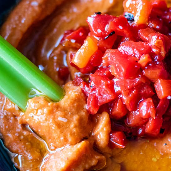 Roasted Red Pepper Hummus - Recipe photo by LifesLittleSweets
