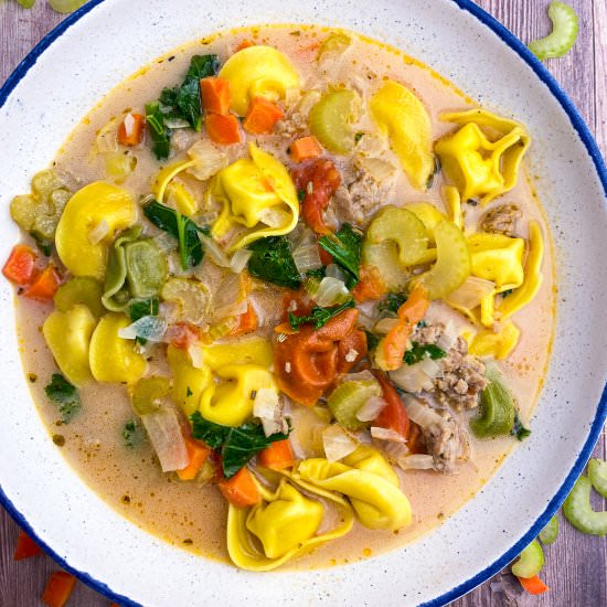 Tortellini Soup With Sausage & Kale - Recipe photo by TastefullyGrace