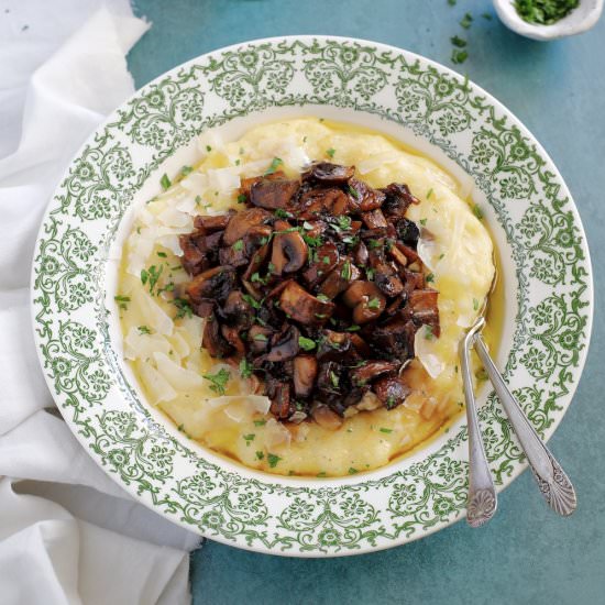 Oven-Baked Polenta and Mushrooms - Recipe photo by marilenaskitchen