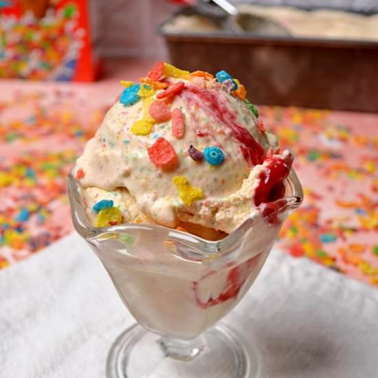 Fruity Pebbles Ice Cream - Recipe photo by joytothefood