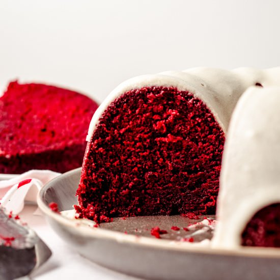 red velvet bundt cake - Recipe photo by freshaprilflours
