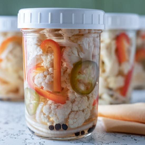 Quick Pickled Cauliflower - Recipe photo by BinkysCulinaryCarnival