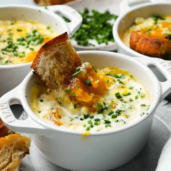 Eggs En Cocotte (Baked Eggs) - Recipe photo by lindseyeatsla