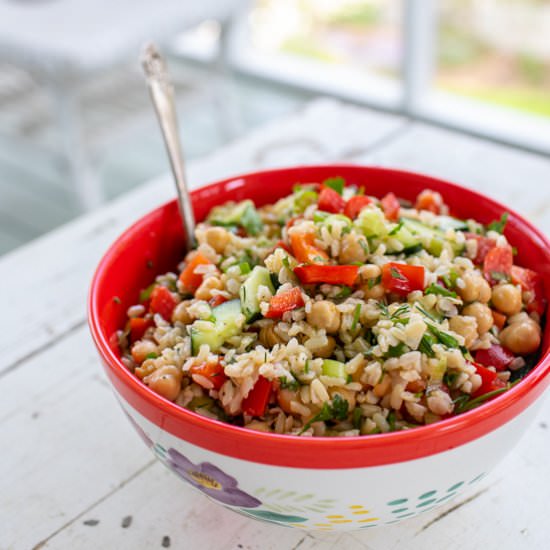Mediterranean Rice Salad - Recipe photo by sidewalkshoes