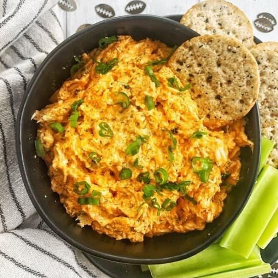 Healthy Buffalo Chicken Dip - Recipe photo by Theoregondietitian