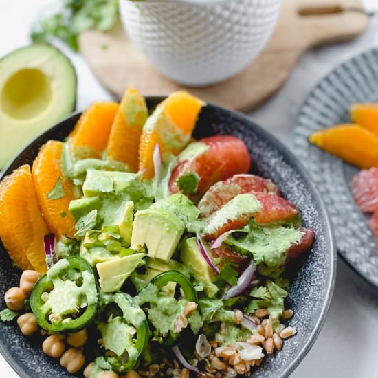 Citrus Avocado Jalapeno Bowl - Recipe photo by Sweet Simple Masala