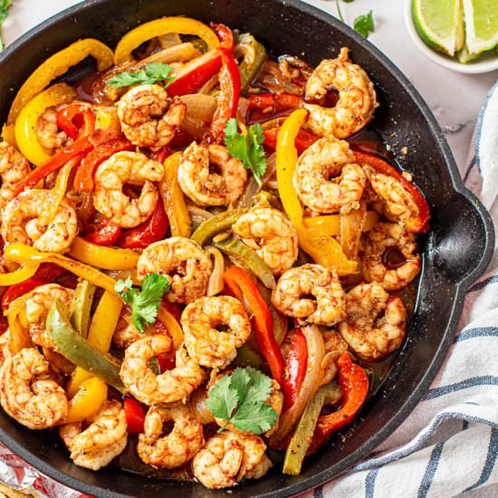 Shrimp Fajitas - Recipe photo by Flavor Mosaic