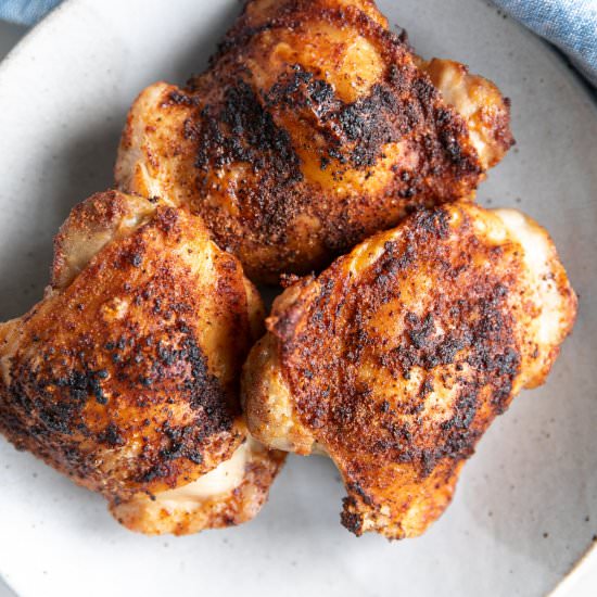 Air Fryer Chicken Thighs - Recipe photo by theforkedspoon