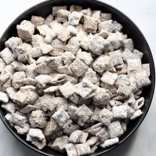 Cookie Butter Muddy Buddies - Recipe photo by My Life After Dairy