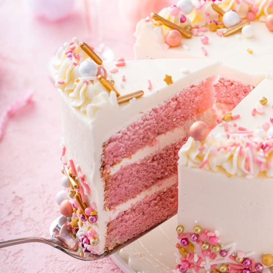 Pink Champagne Cake - Recipe photo by Lemon blossoms